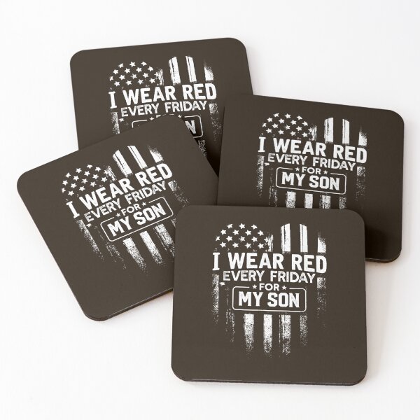 Item preview, I Wear Red Every Friday For My Son Mom Dad Tee designed and sold by LooseThreades.