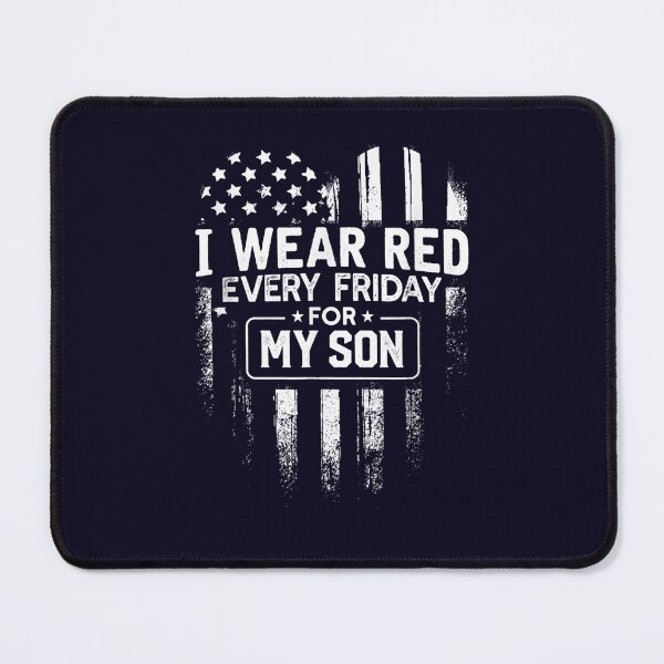 Item preview, I Wear Red Every Friday For My Son Mom Dad Tee designed and sold by LooseThreades.