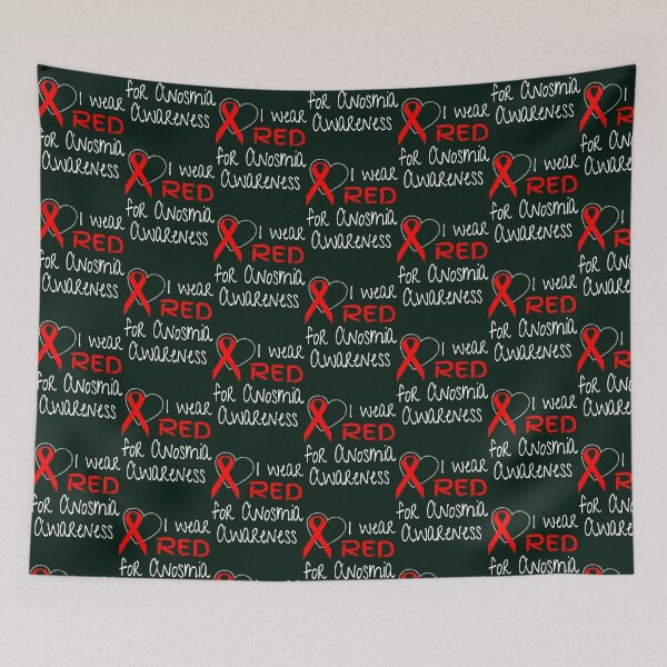 Item preview, I Wear Red For Anosmia Awareness Ribbon designed and sold by LooseThreades.