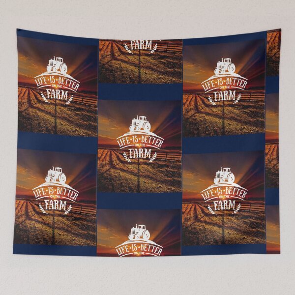 Item preview, Life Is Better On The Farm backgroud sunset designed and sold by vincentmarcus.