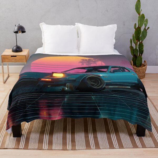 Item preview, Retro Sunset Drift – Neon Dreams designed and sold by ArgentoArt.