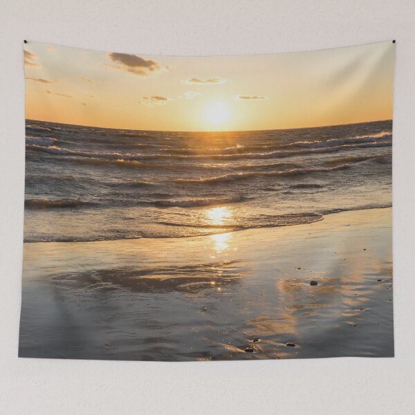 Item preview, Spilled Gold Sunset Over the Ocean Waves designed and sold by Georgia Mizuleva.