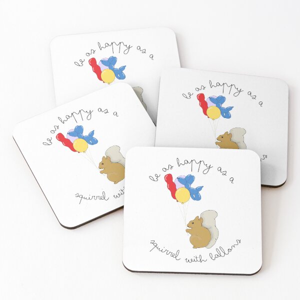 Item preview, Happy squirrel with balloons designed and sold by TaraPen.