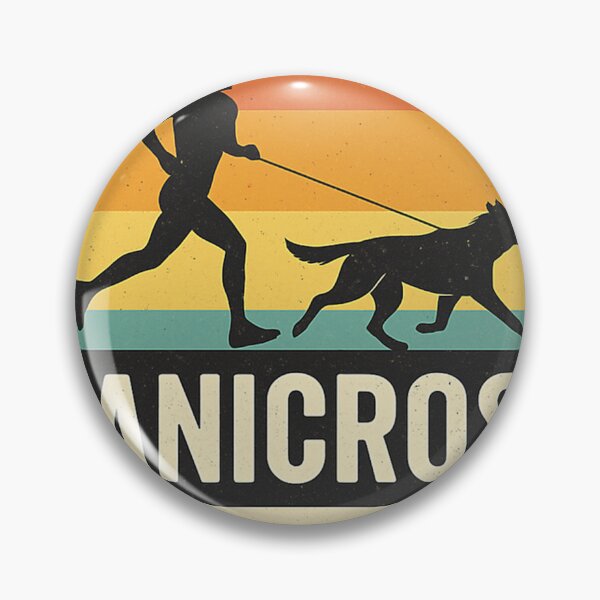 Item preview, Canicross  Retro Vintage Logo With Runner And Dog Silhouette designed and sold by Claudineaelchi.