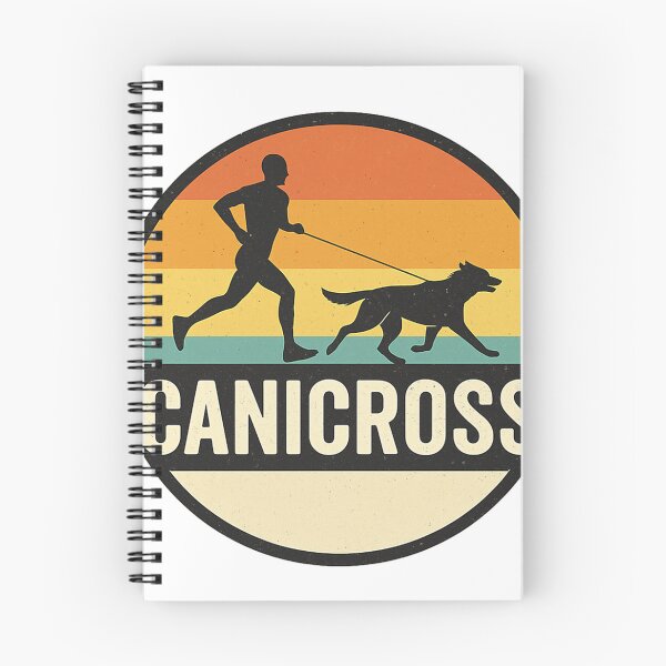 Item preview, Canicross  Retro Vintage Logo With Runner And Dog Silhouette designed and sold by Claudineaelchi.