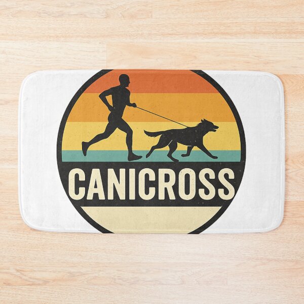 Item preview, Canicross  Retro Vintage Logo With Runner And Dog Silhouette designed and sold by Claudineaelchi.