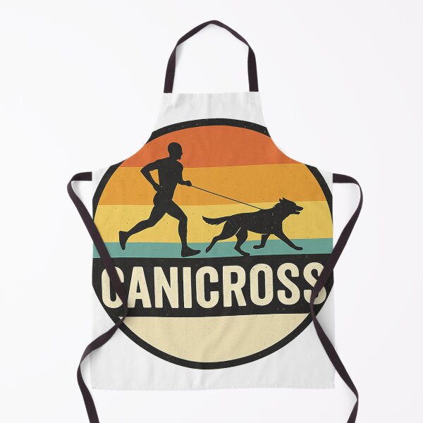 Item preview, Canicross Retro Vintage Logo With Runner And Dog Silhouette designed and sold by Claudineaelchi.
