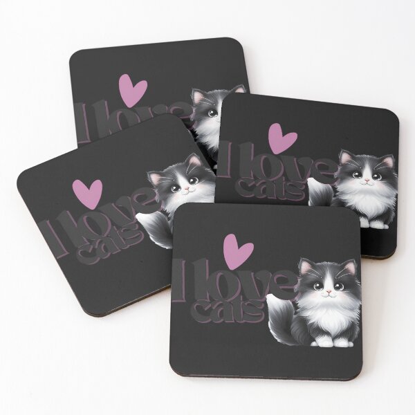 Item preview, Black-And-White-Love-Cat-Active-T-Shirt designed and sold by koreya.