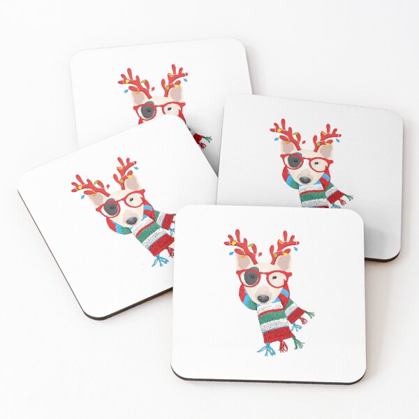 Item preview, Bull Terrier Xmas Holidays Reindeer Christmas Lights Oversized  designed and sold by TaylorSalee.