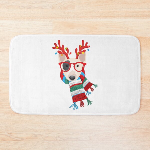 Item preview, Bull Terrier Xmas Holidays Reindeer Christmas Lights Oversized  designed and sold by TaylorSalee.