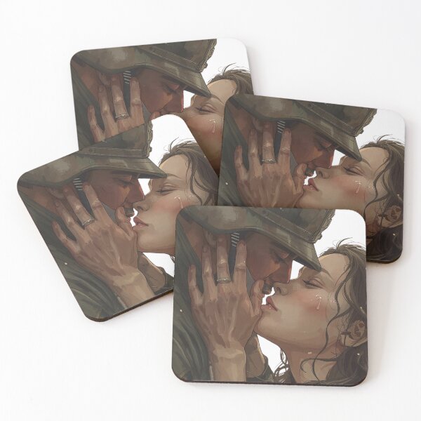 Item preview, Emotional Soldier Farewell Kiss Military Love Portrait Art designed and sold by MH Digital Studio .