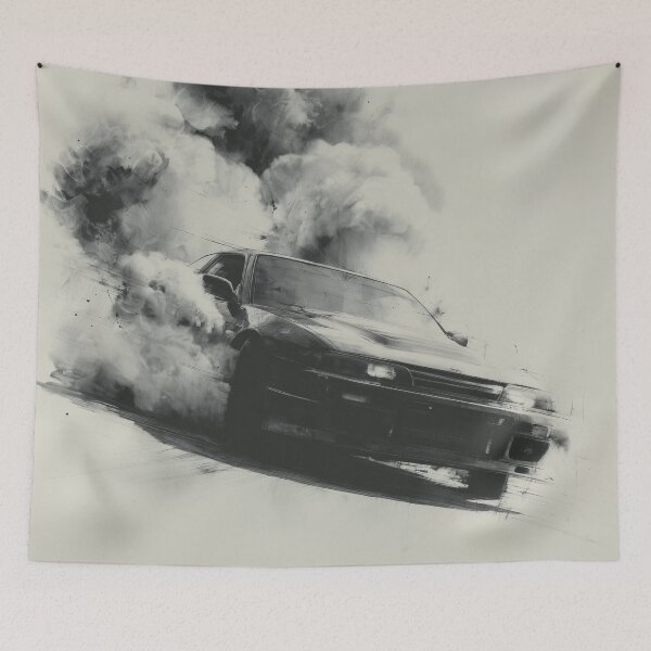Item preview, Smoke & Ink – Drift in Black and White designed and sold by ArgentoArt.