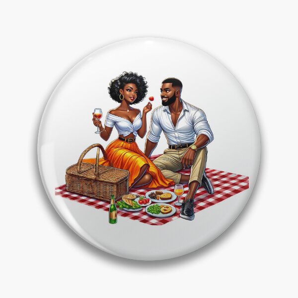 Item preview, Romantic Picnic Date Couple Illustration designed and sold by Lulunza.