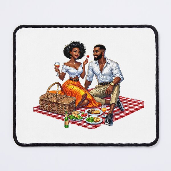 Item preview, Romantic Picnic Date Couple Illustration designed and sold by Lulunza.