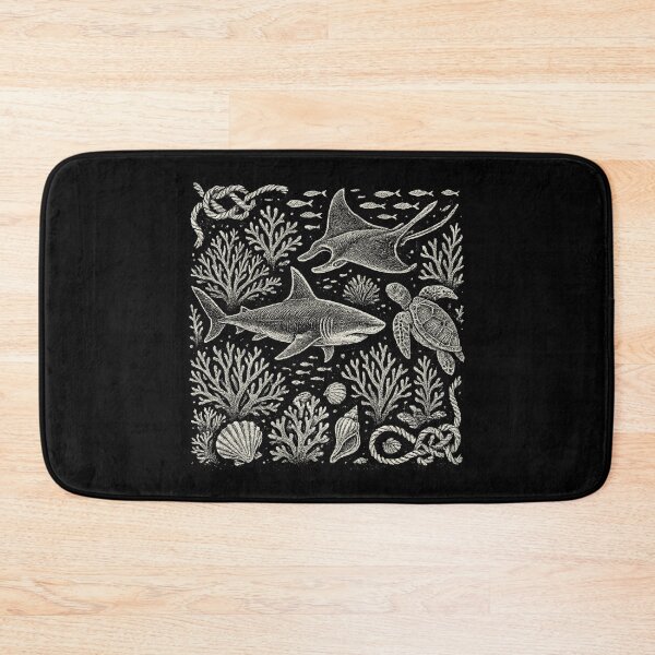 Item preview, Shark Ray Coral Reef Ocean Doodle designed and sold by EdvvinStudios.