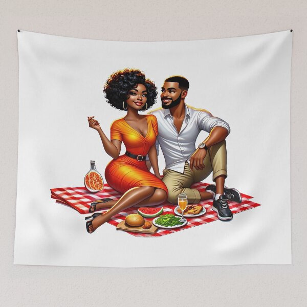 Item preview, Afrocentric Love Picnic Artwork designed and sold by Lulunza.