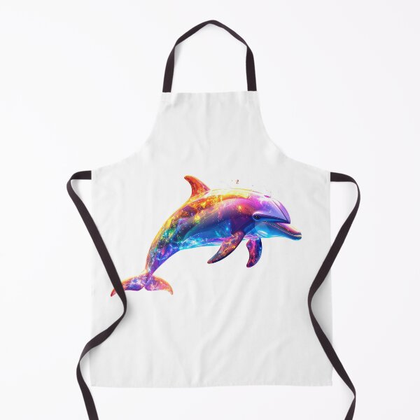 Item preview, Colorful Glowing Dolphin Art – Vibrant Neon Ocean Wildlife Digital Design designed and sold by GloriousArtSKD.