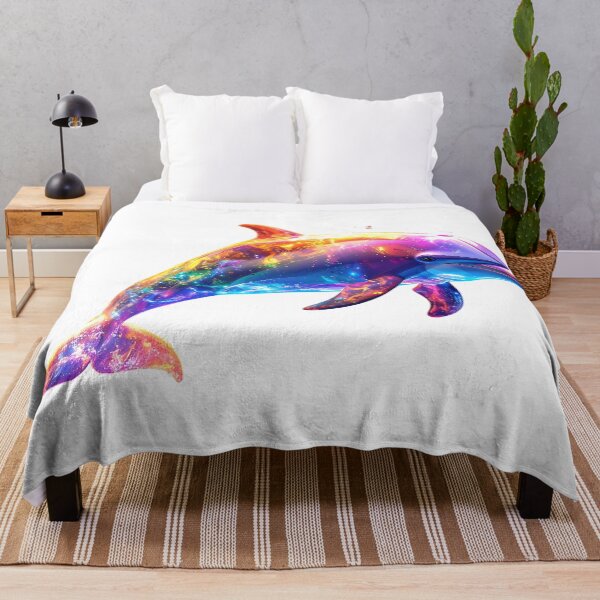 Item preview, Colorful Glowing Dolphin Art – Vibrant Neon Ocean Wildlife Digital Design designed and sold by GloriousArtSKD.