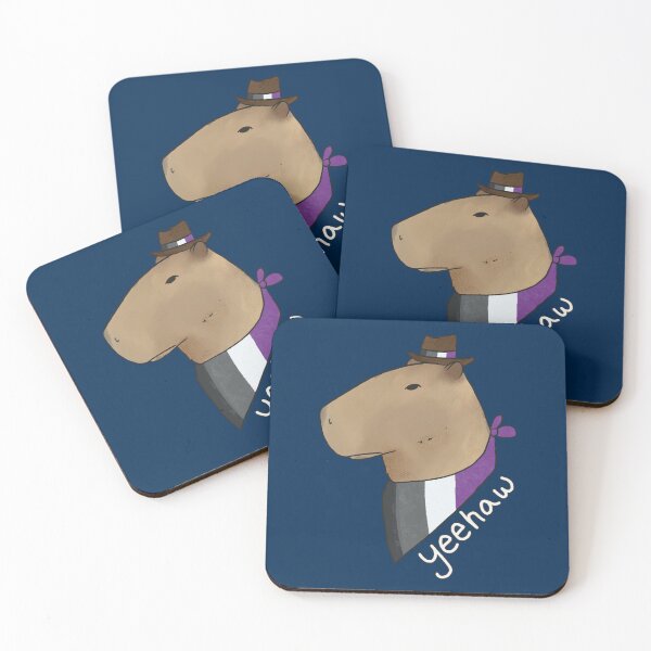 Item preview, asexual pride capybara cowboy designed and sold by PaigeGutmann.