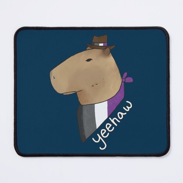Item preview, asexual pride capybara cowboy designed and sold by PaigeGutmann.