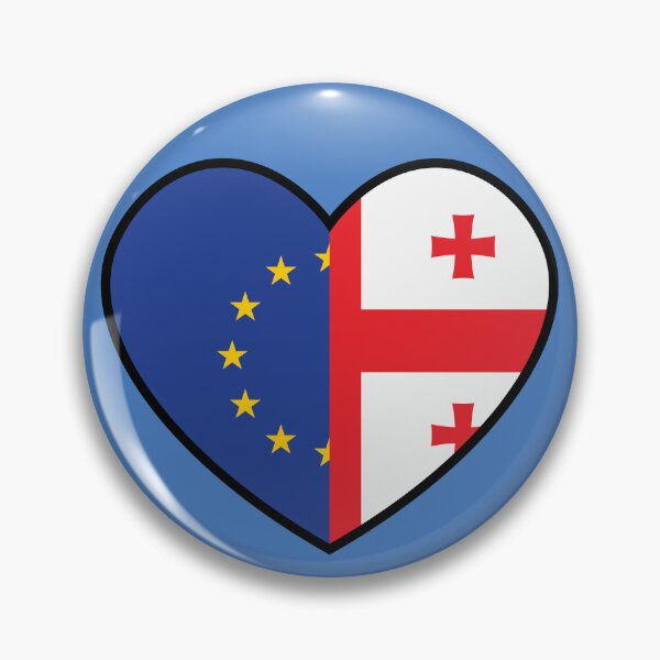 Item preview, Flag Heart - European Union Georgia designed and sold by SpaceJunkLtd.