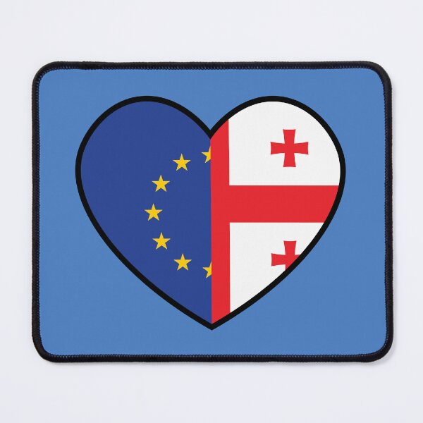 Item preview, Flag Heart - European Union Georgia designed and sold by SpaceJunkLtd.
