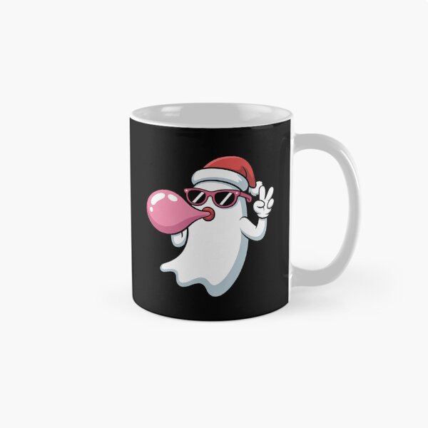 Item preview, Pink Ghost Santa Hat Blowing Bubble Gum Funny Spooky designed and sold by Idarmotar.