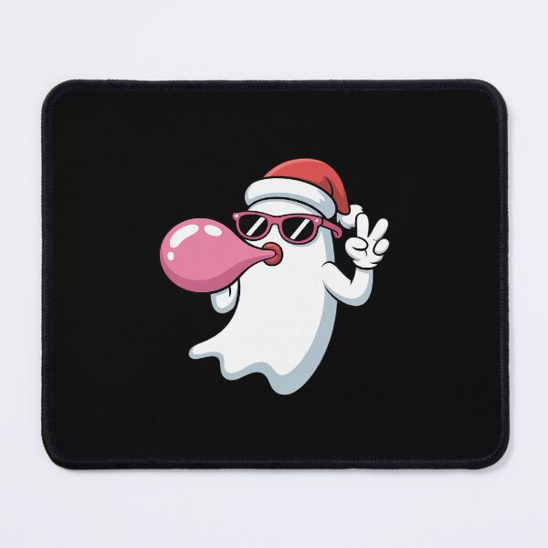 Item preview, Pink Ghost Santa Hat Blowing Bubble Gum Funny Spooky designed and sold by Idarmotar.