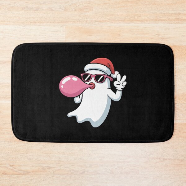 Item preview, Pink Ghost Santa Hat Blowing Bubble Gum Funny Spooky designed and sold by Idarmotar.