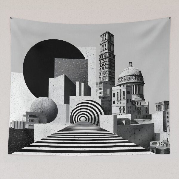 Item preview, Bauhaus Inspired Black White Wall Art – Modernist Home Styling designed and sold by AutoPopStudio.