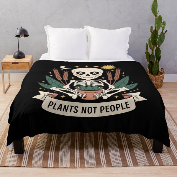 Artikelvorschau, Plants Not People Plant Lover Skeleton Gardening Aesthetic entworfen und verkauft von Idarmotar.