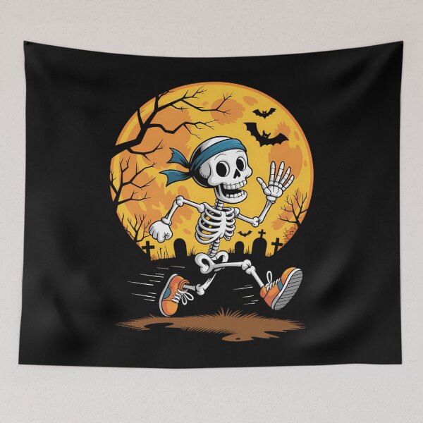 Item preview, Funny Running Skeleton Halloween Sport Runner Marathon designed and sold by tabdejinti.