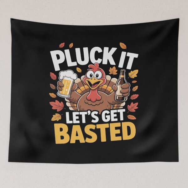 Item preview, Pluck It Let’s Get Basted Funny Turkey Thanksgiving Beer designed and sold by Idarmotar.