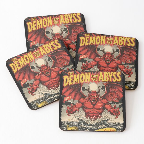 Item preview, Demon of the abyss retro poster designed and sold by OniricaDesign.