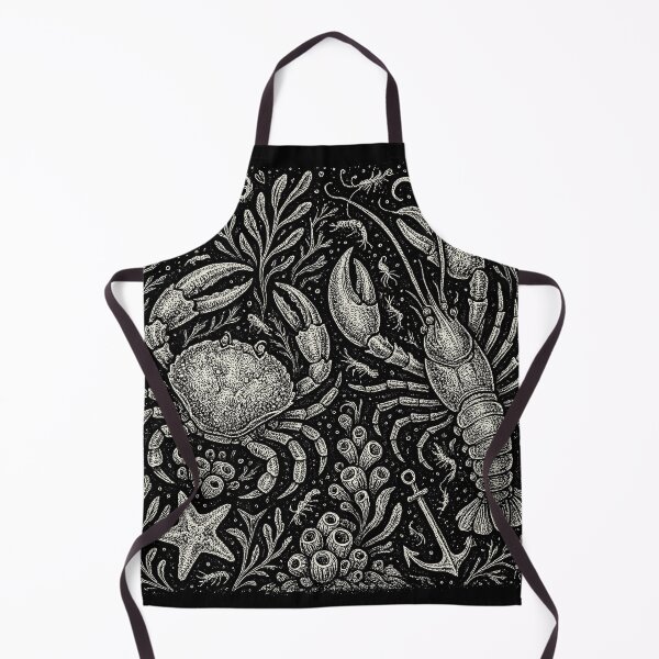 Item preview, Crab Lobster Anchor Seaweed Doodle Art designed and sold by EdvvinStudios.