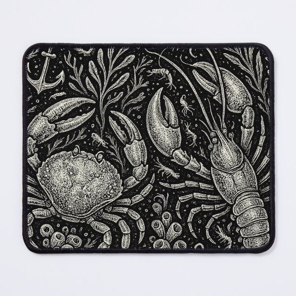 Item preview, Crab Lobster Anchor Seaweed Doodle Art designed and sold by EdvvinStudios.