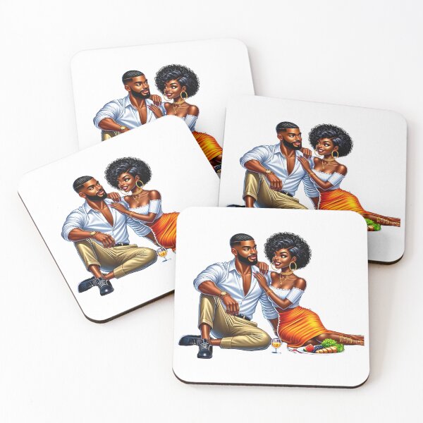 Item preview, Black Couple Summer Picnic Scene designed and sold by Lulunza.