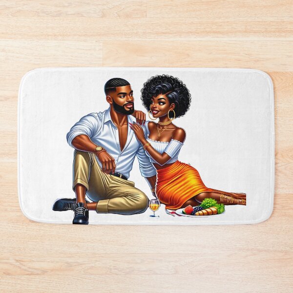 Item preview, Black Couple Summer Picnic Scene designed and sold by Lulunza.