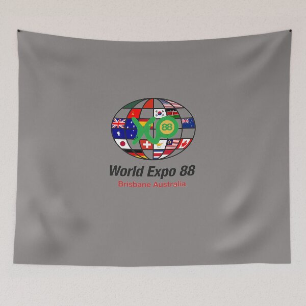 Item preview, EXPO-88-LOGO-WITH-FLAGS-CLASSIC-T-SHIRT designed and sold by AlfredOdermatt.