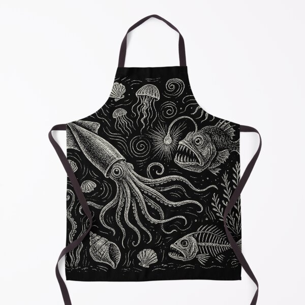 Item preview, Squid Anglerfish Deep Sea Creature Doodle designed and sold by EdvvinStudios.