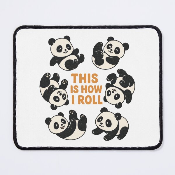 Item preview, This Is How I Roll - Cute Rolling Panda Funny Pun Design designed and sold by inkoutninja.