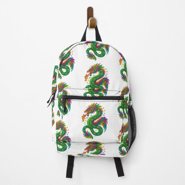 Item preview, Colorful embroidered dragon in folk style designed and sold by Ahau Designs.