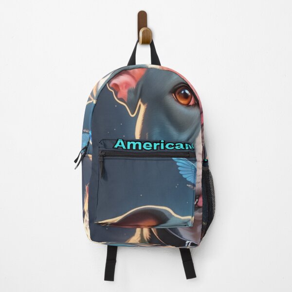 Item preview, Illustration of American Pitbull Terrier with Blue Bird Above designed and sold by KJ-Books.