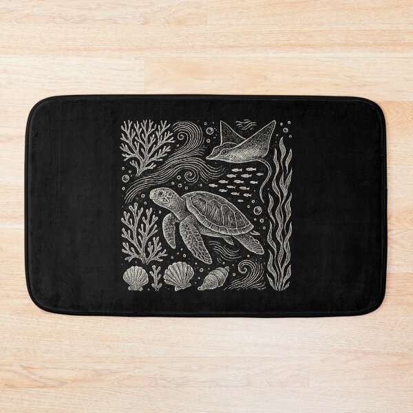 Item preview, Sea Turtle Stingray Ocean Reef Doodle designed and sold by EdvvinStudios.