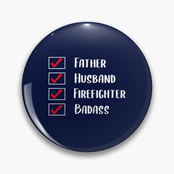 Item preview, Father Husband Firefighter Badass checklist Funny Firefighter Gift designed and sold by dariuselmer.