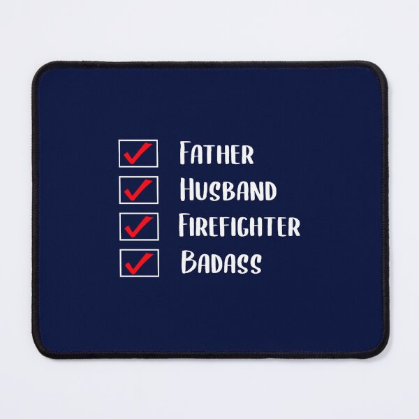 Item preview, Father Husband Firefighter Badass checklist Funny Firefighter Gift designed and sold by dariuselmer.