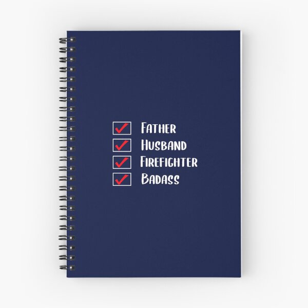 Item preview, Father Husband Firefighter Badass checklist Funny Firefighter Gift designed and sold by dariuselmer.