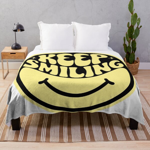 Item preview, Retro Keep Smiling Happy Face Design designed and sold by Cookiezoo.