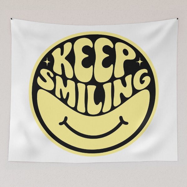 Item preview, Retro Keep Smiling Happy Face Design designed and sold by Cookiezoo.