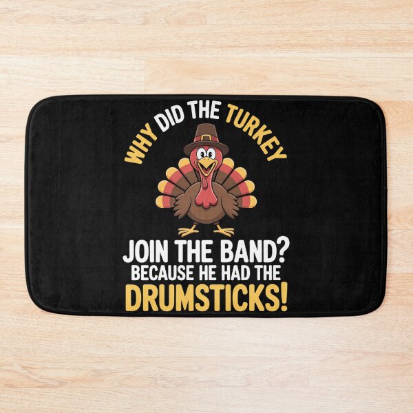 Item preview, Funny Thanksgiving Joke Turkey Join Band Drumsticks Drummer designed and sold by ticlitule.